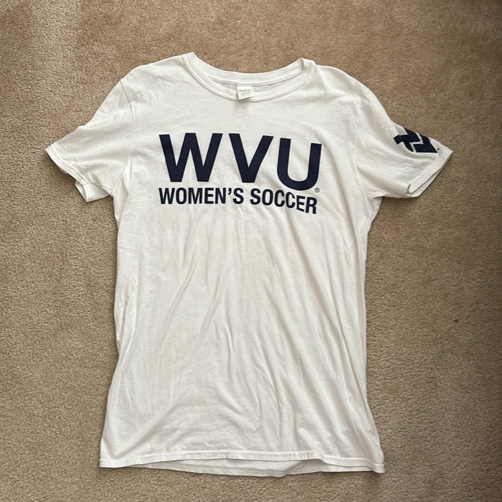 WVU womens soccer shirt medium white